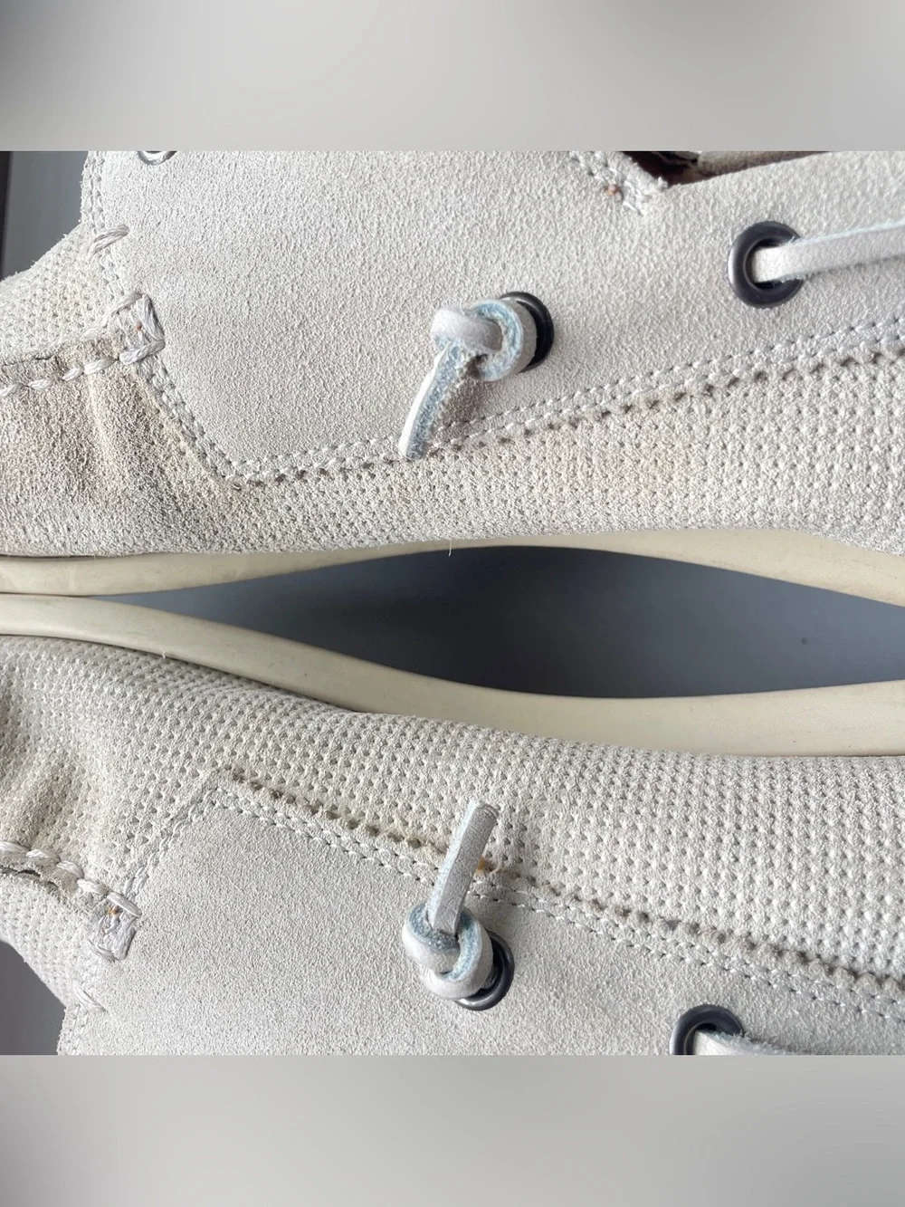 JOHN VARVATOS sz 13 STAR USA Schooner Boat Shoe Birch Suede Leather